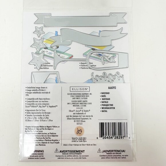 Sizzix Thinlits Christmas Holiday Feliz Navidad Die Cut Sets Bundle Holiday - Picture 7 of 7